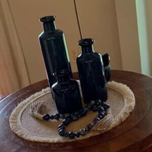 Blue Ceramic Vases Set-3 Blue Small Vase Fireplace Décor and Entrance Decoration